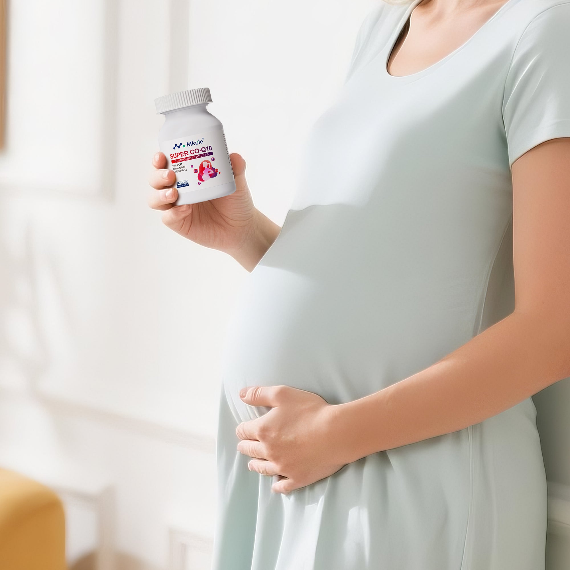Mkule restaure l'acide folique actif coenzyme q10 + PQQ pour les hommes et les femmes afin de se préparer à la grossesse
